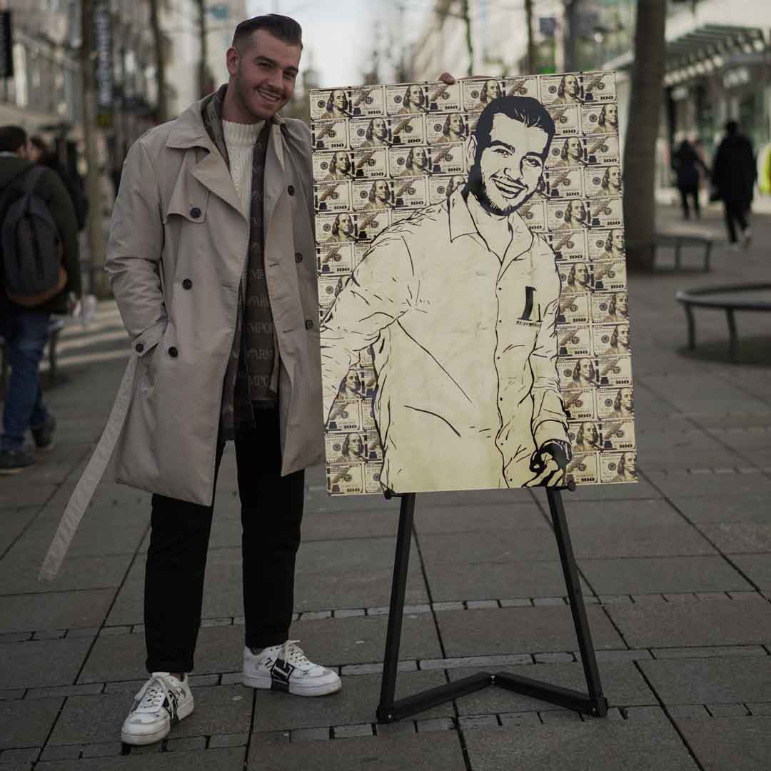 DOTCOMCANVAS 24K Feingold Bild GOLD MONEY PORTRAIT - 24K Feingold - Personalisierbar