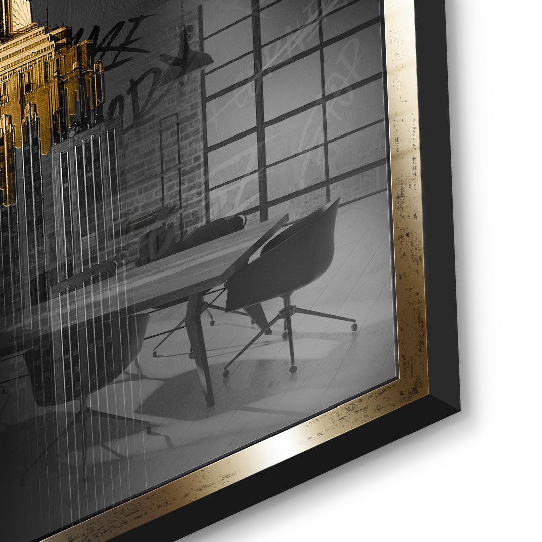 DOTCOMCANVAS 24K Feingold Bild Start Small Think Big - 24K Feingold