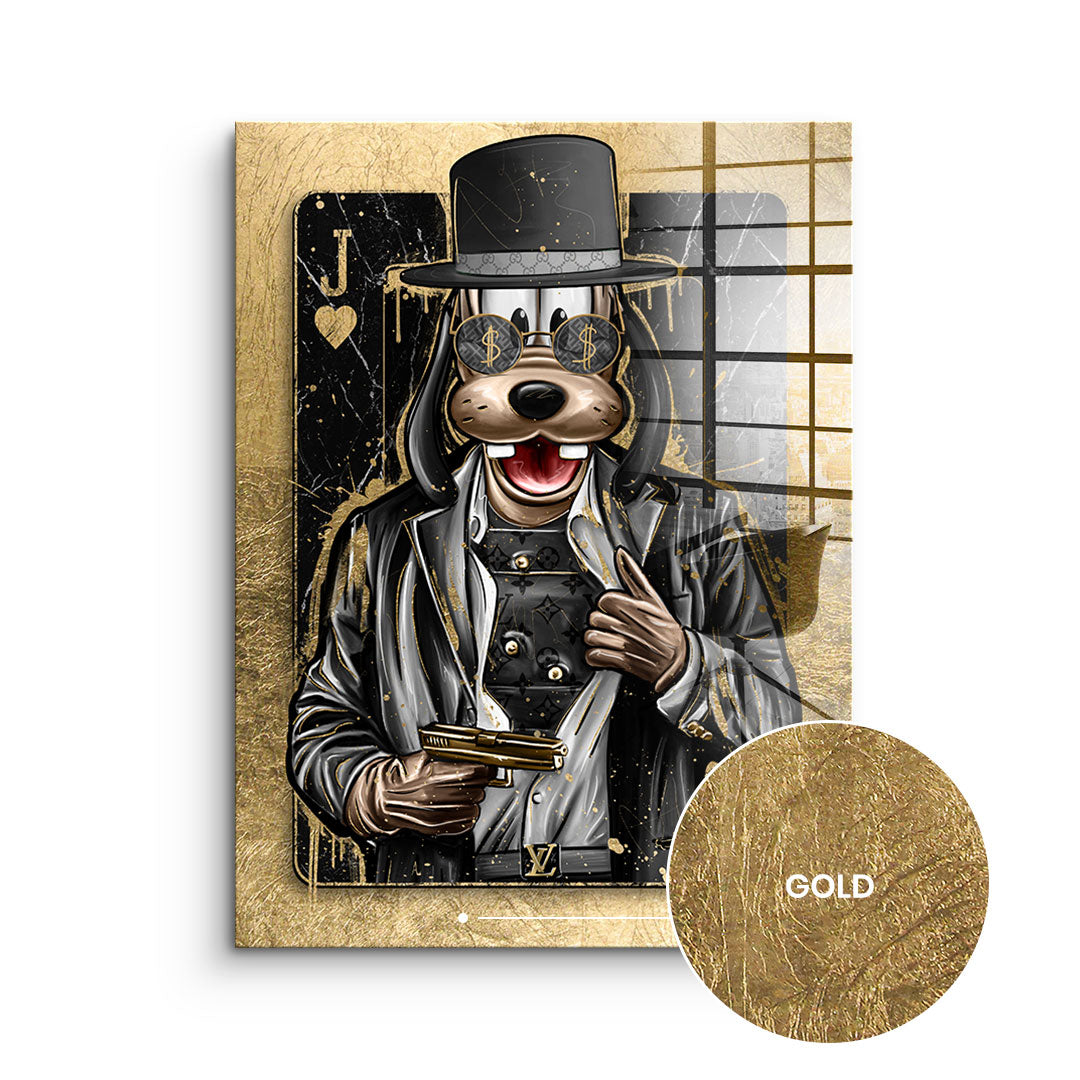 DOTCOMCANVAS 24K Feingold Bild GANGSTER JACK - 24K Feingold