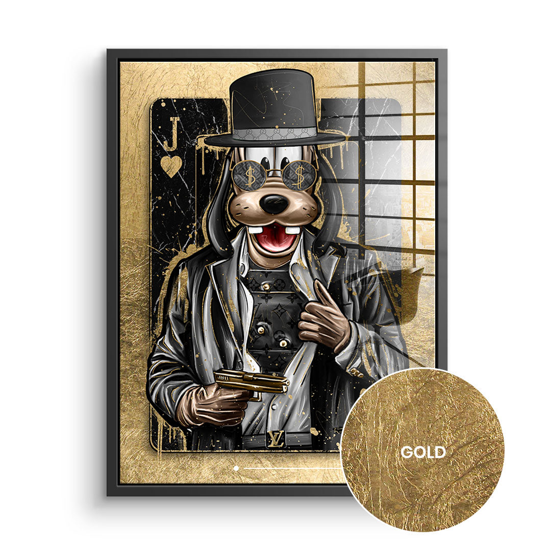 DOTCOMCANVAS 24K Feingold Bild GANGSTER JACK - 24K Feingold