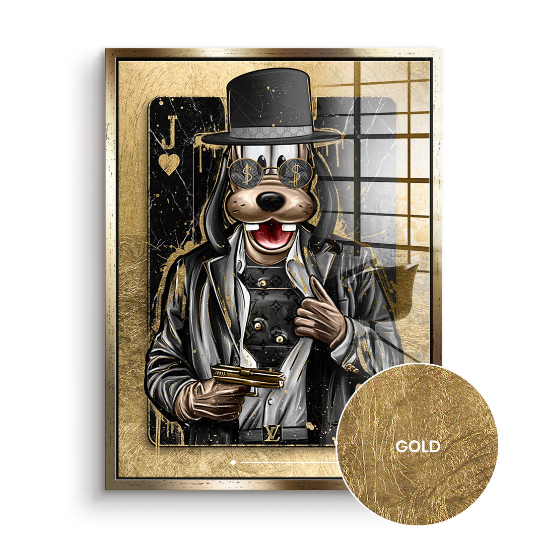DOTCOMCANVAS 24K Feingold Bild GANGSTER JACK - 24K Feingold