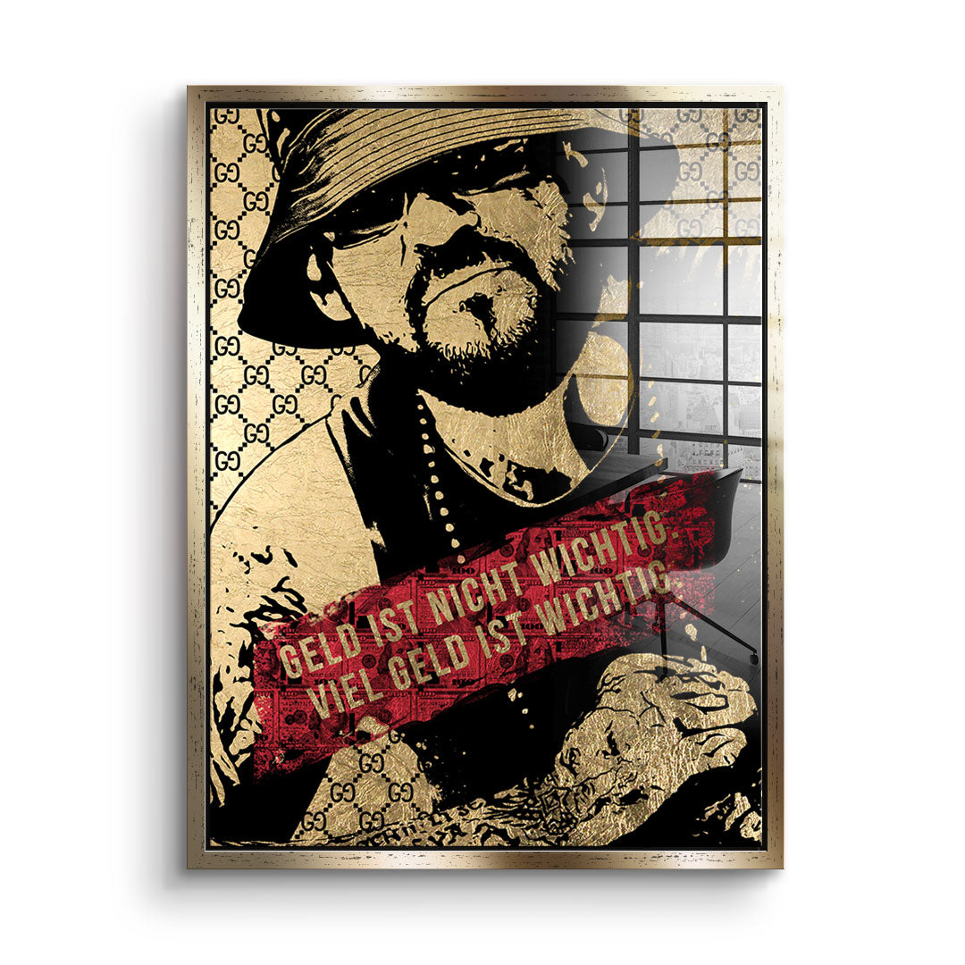 DOTCOMCANVAS 24K Feingold Bild Viel Geld ist Wichtig ~Werner Frankfurt - 24K Feingold