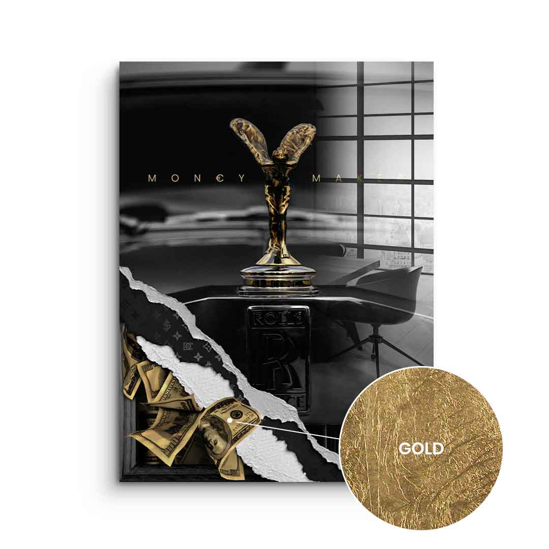 DOTCOMCANVAS 24K Feingold Bild Money Maker - 24K Feingold