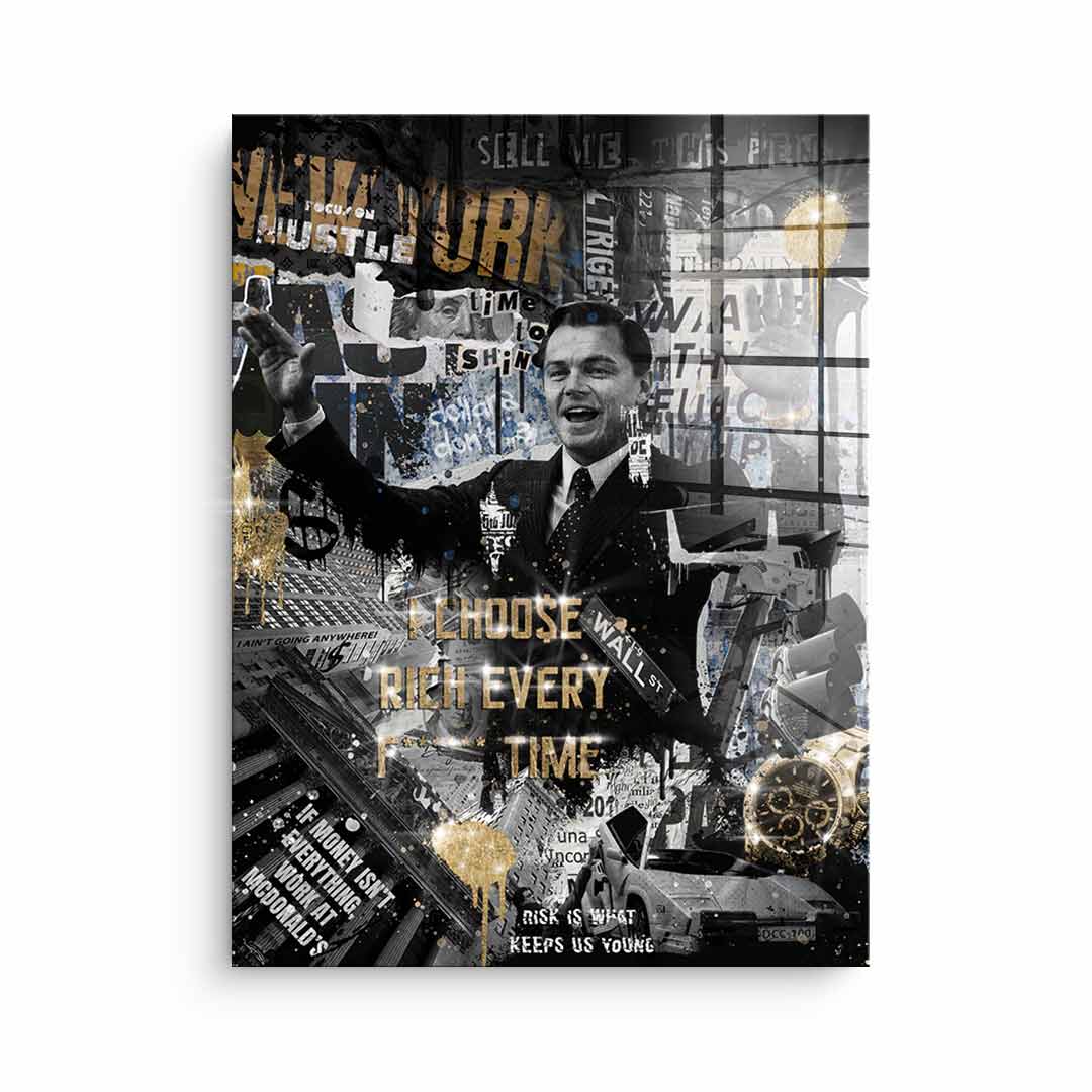 DOTCOMCANVAS 24K Feingold Bild I CHOO$E RICH - 24K Feingold