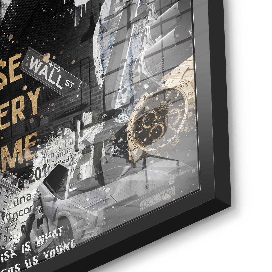 DOTCOMCANVAS 24K Feingold Bild I CHOO$E RICH - 24K Feingold
