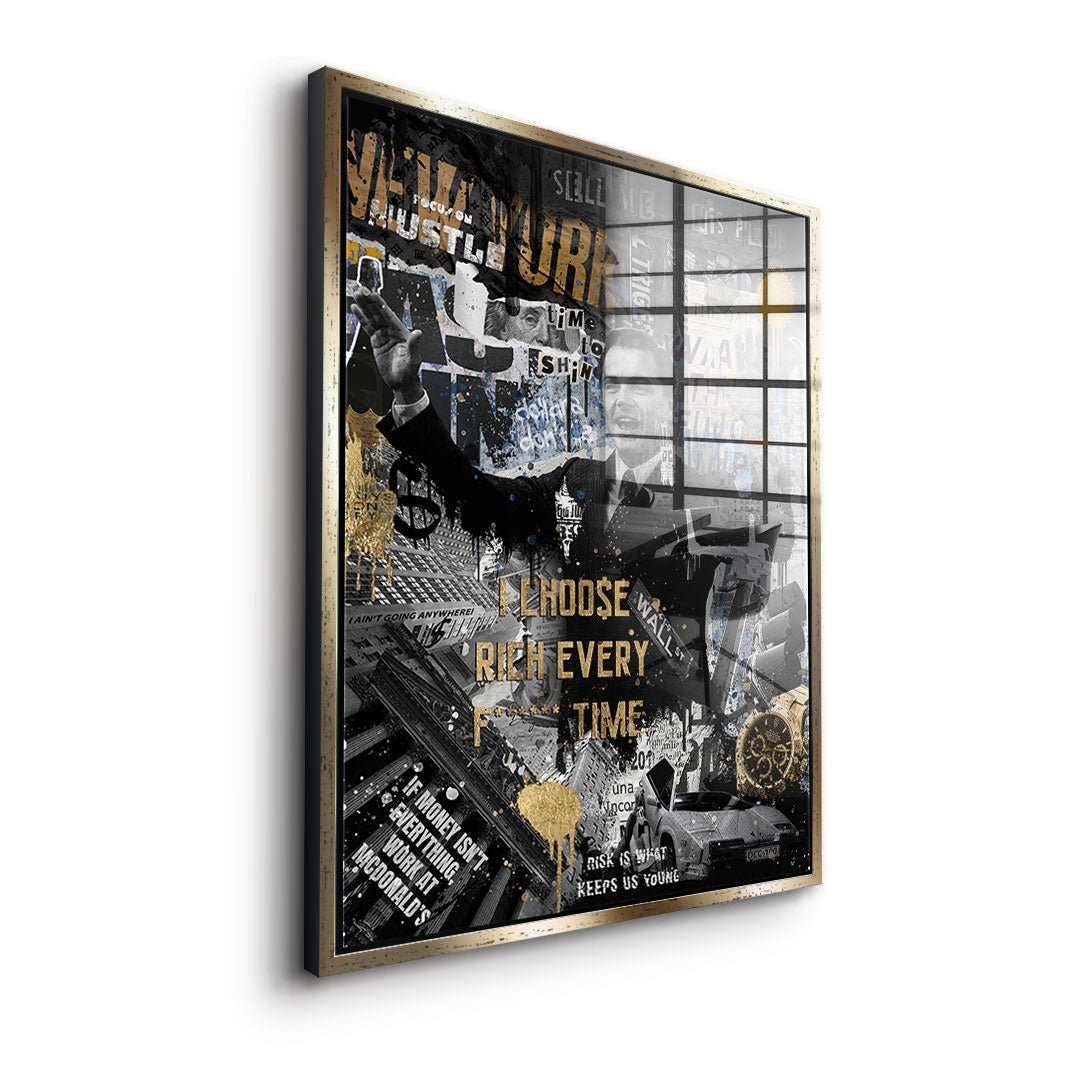 DOTCOMCANVAS 24K Feingold Bild I CHOO$E RICH - 24K Feingold