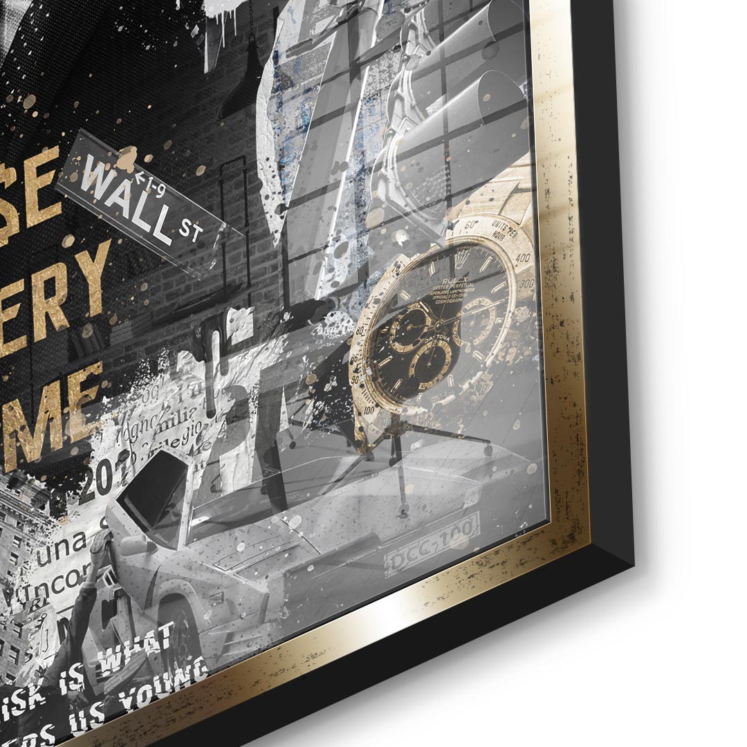 DOTCOMCANVAS 24K Feingold Bild I CHOO$E RICH - 24K Feingold
