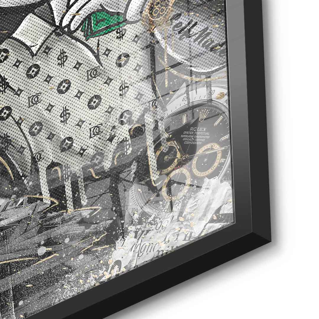 DOTCOMCANVAS 24K Feingold Bild Business Bunny - 24K Feingold | Limited
