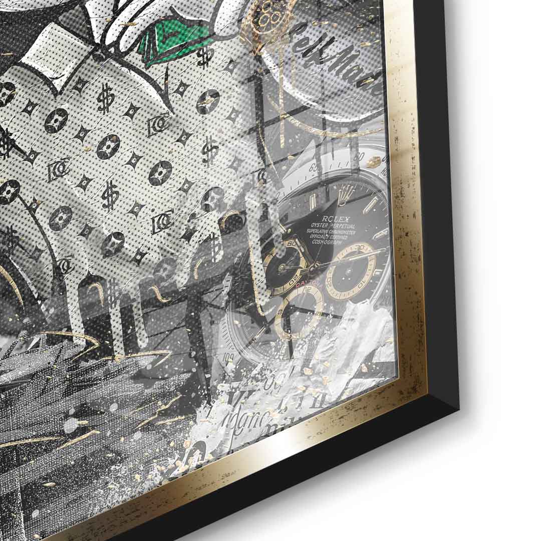 DOTCOMCANVAS 24K Feingold Bild Business Bunny - 24K Feingold | Limited