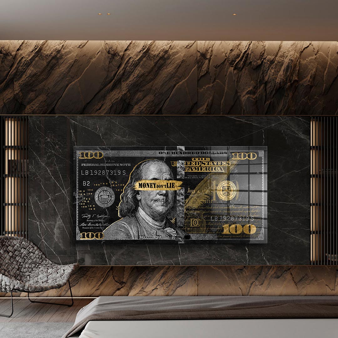 DOTCOMCANVAS 24K Feingold Bild Money dont lie - 24K Feingold