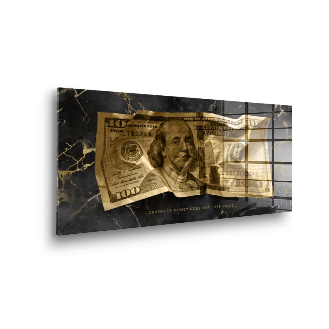 DOTCOMCANVAS 24K Feingold Bild Crumble Money V3 - 24K Feingold