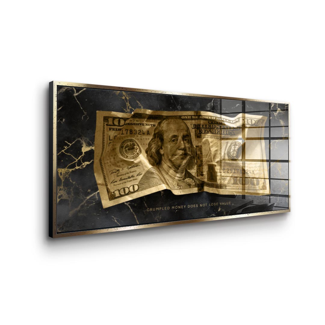 DOTCOMCANVAS 24K Feingold Bild Crumble Money V3 - 24K Feingold