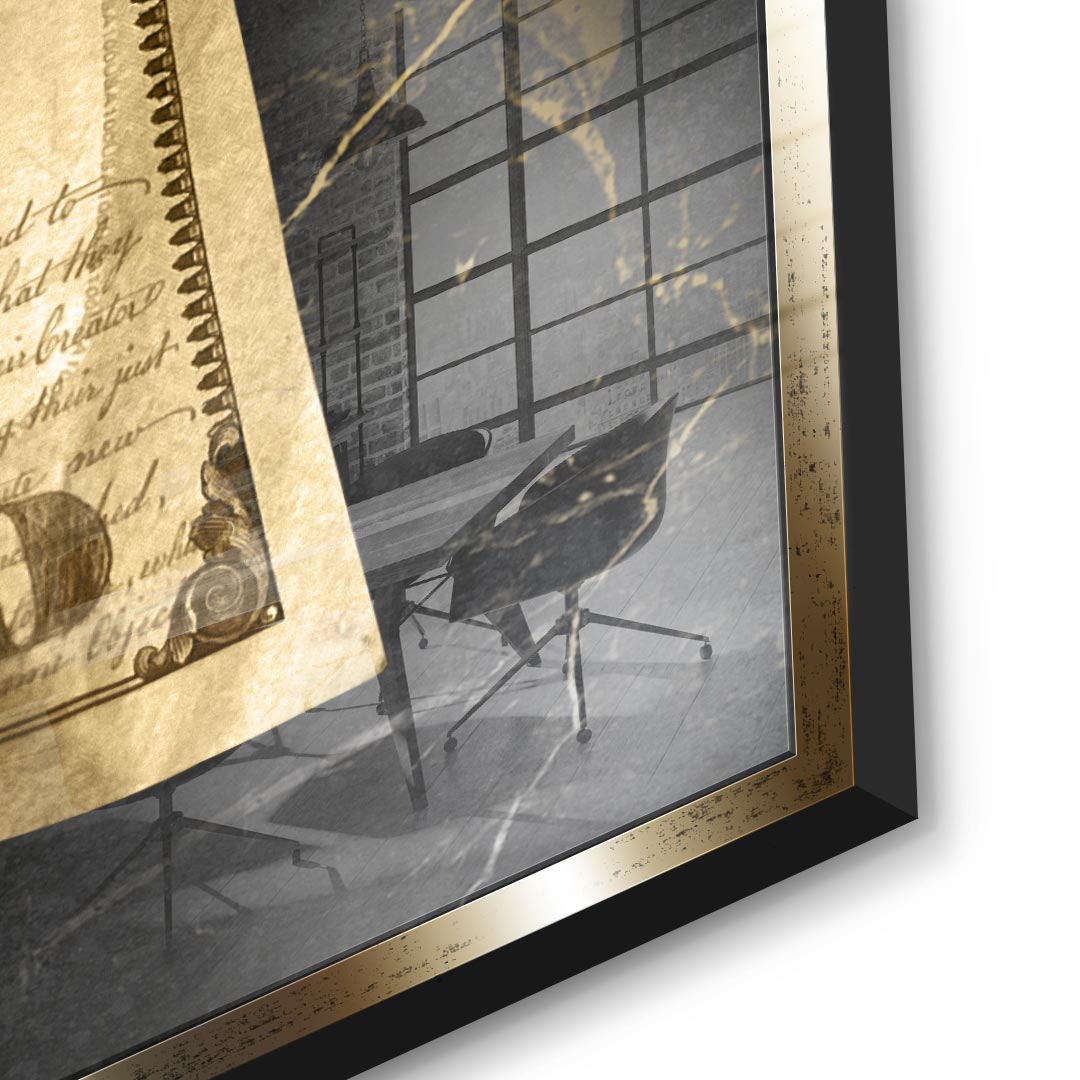 DOTCOMCANVAS 24K Feingold Bild Crumble Money V3 - 24K Feingold