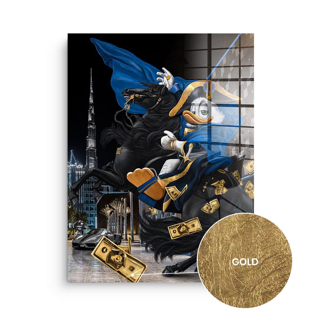 DOTCOMCANVAS 24K Feingold Bild $ELFMADE DUCK #DUBAI - 24K Feingold