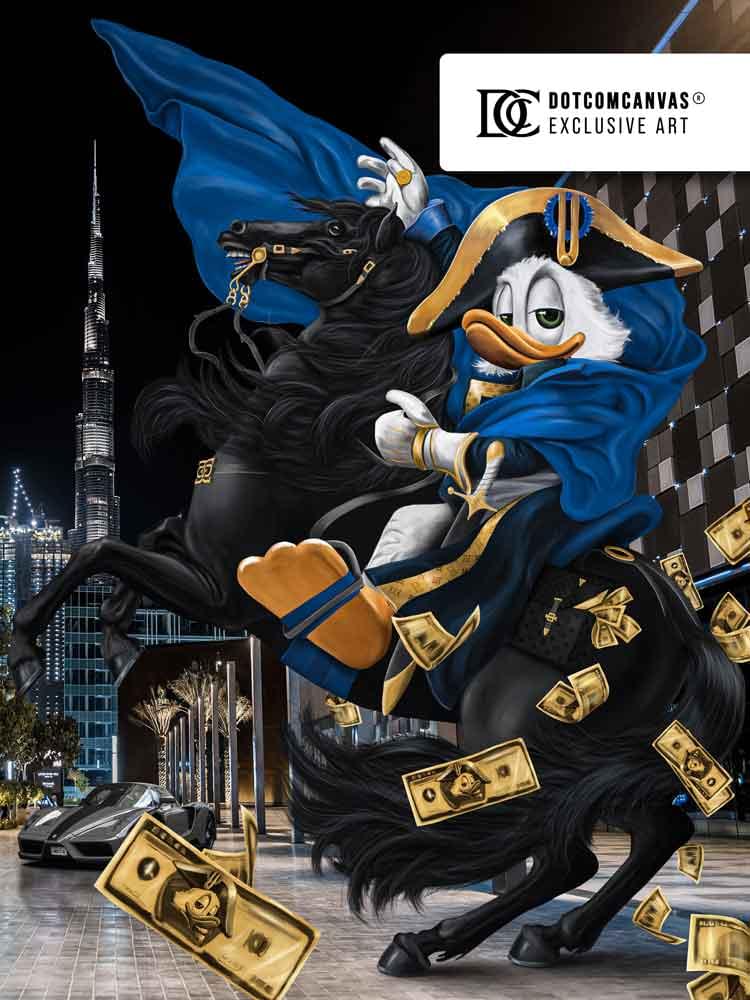 DOTCOMCANVAS 24K Feingold Bild $ELFMADE DUCK #DUBAI - 24K Feingold