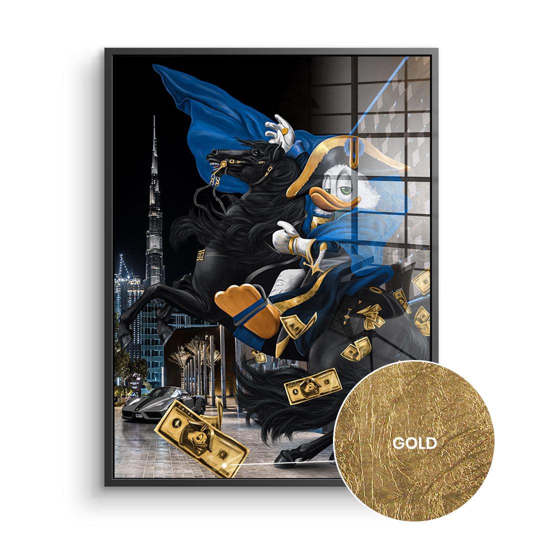 DOTCOMCANVAS 24K Feingold Bild $ELFMADE DUCK #DUBAI - 24K Feingold