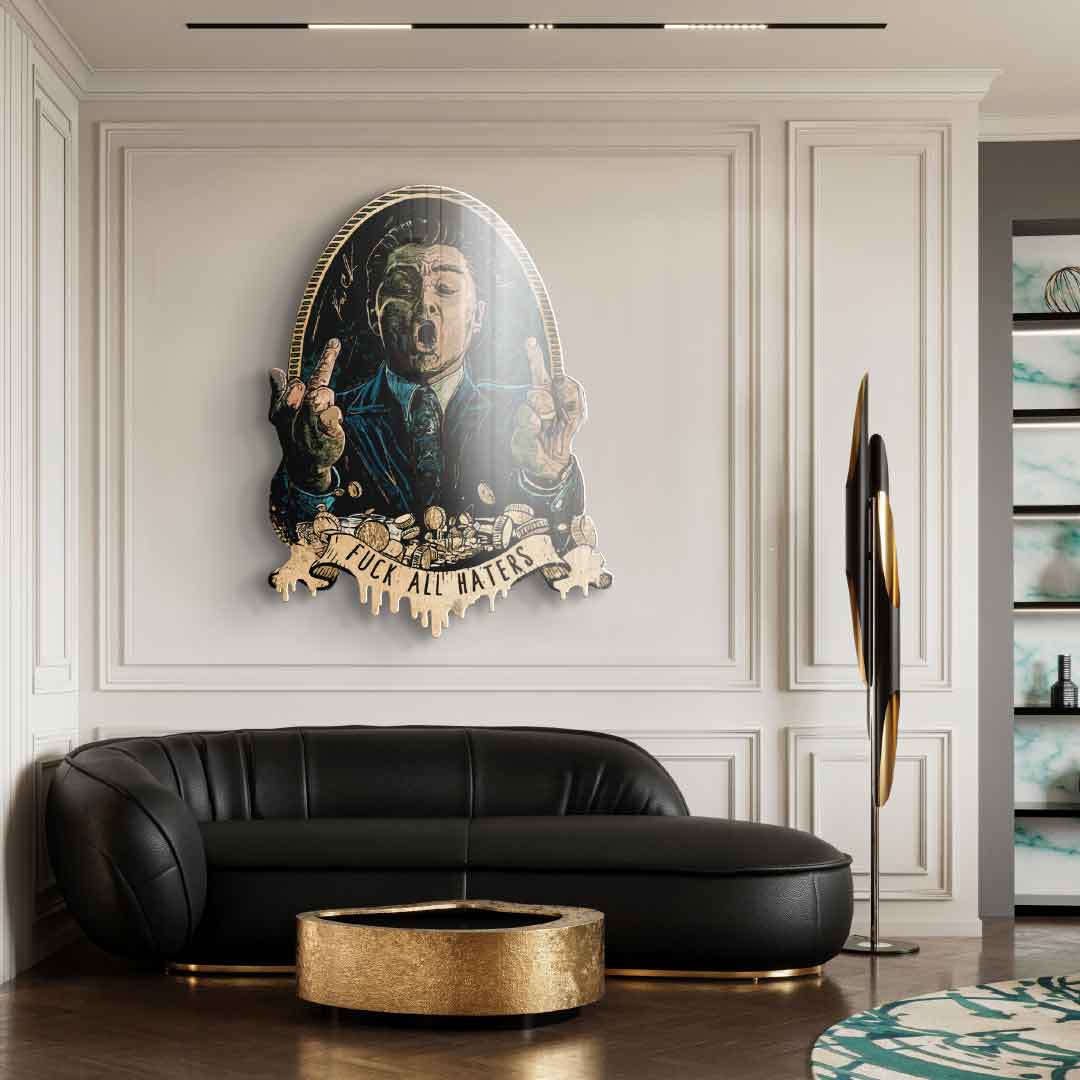DOTCOMCANVAS 24K Feingold Bild Wandskulptur Royal American Canvas - 24K Feingold