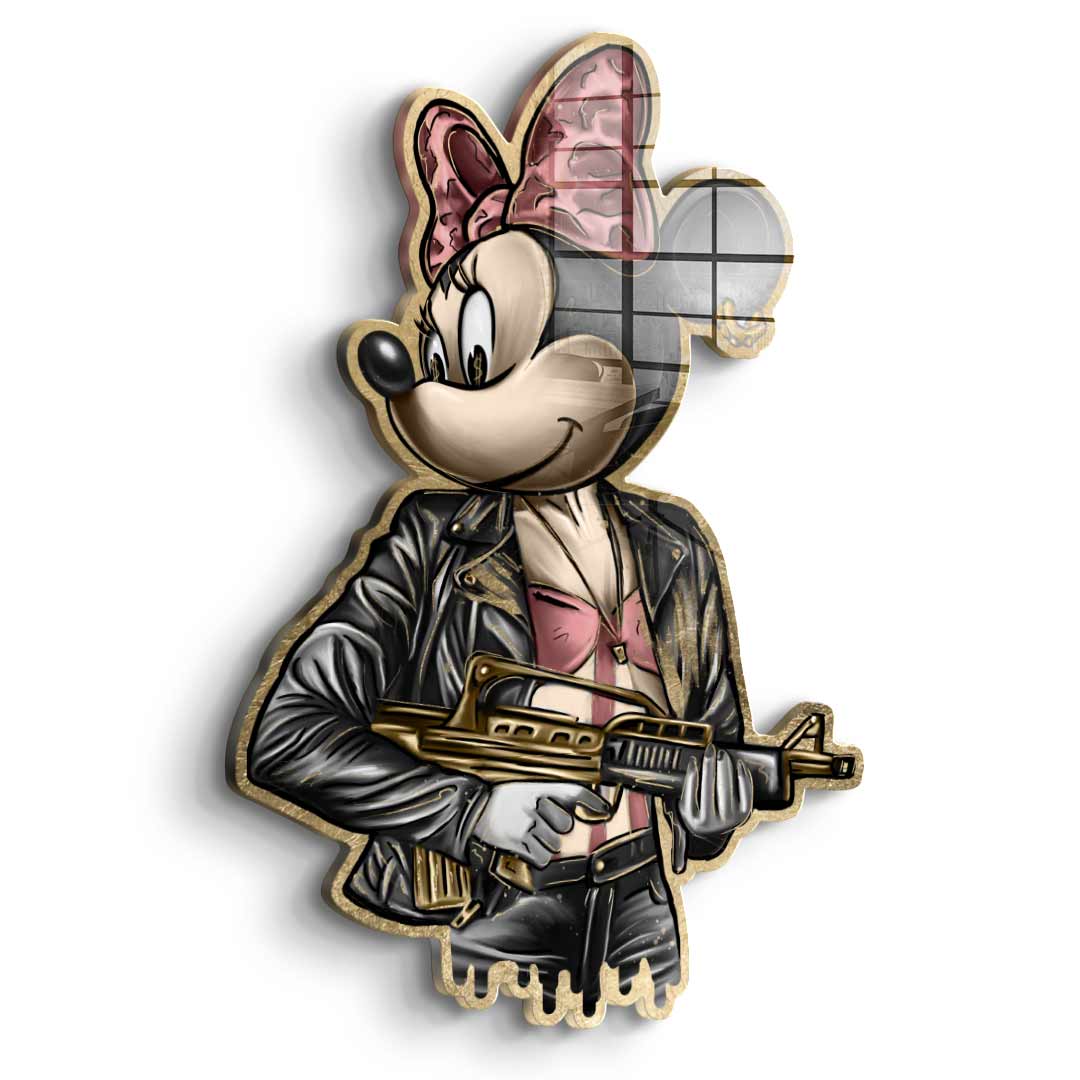 DOTCOMCANVAS 24K Feingold Bild Wandskulptur Gangster Queen - 24K Feingold