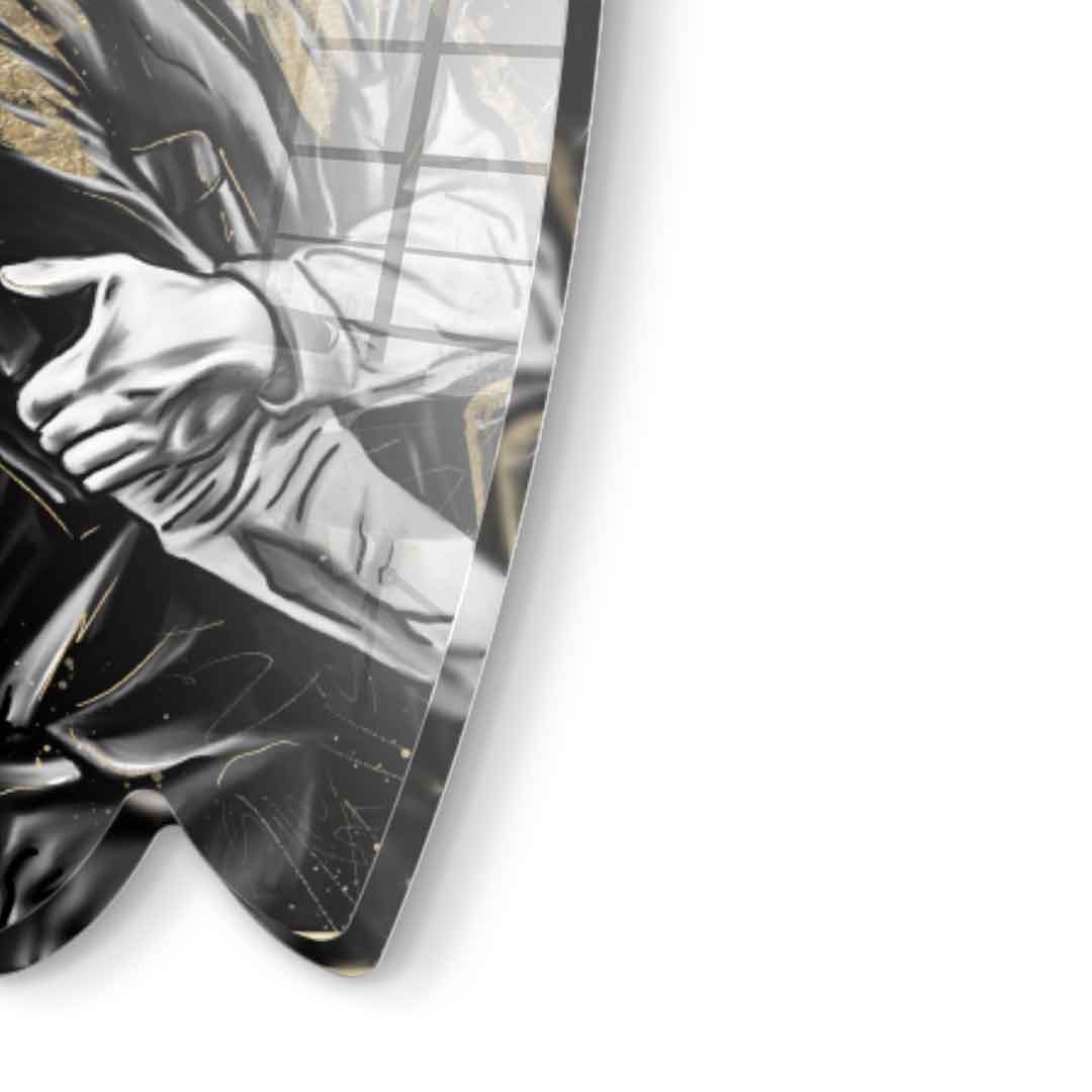 DOTCOMCANVAS 24K Feingold Bild Surfboard Gangster King - 24K Feingold