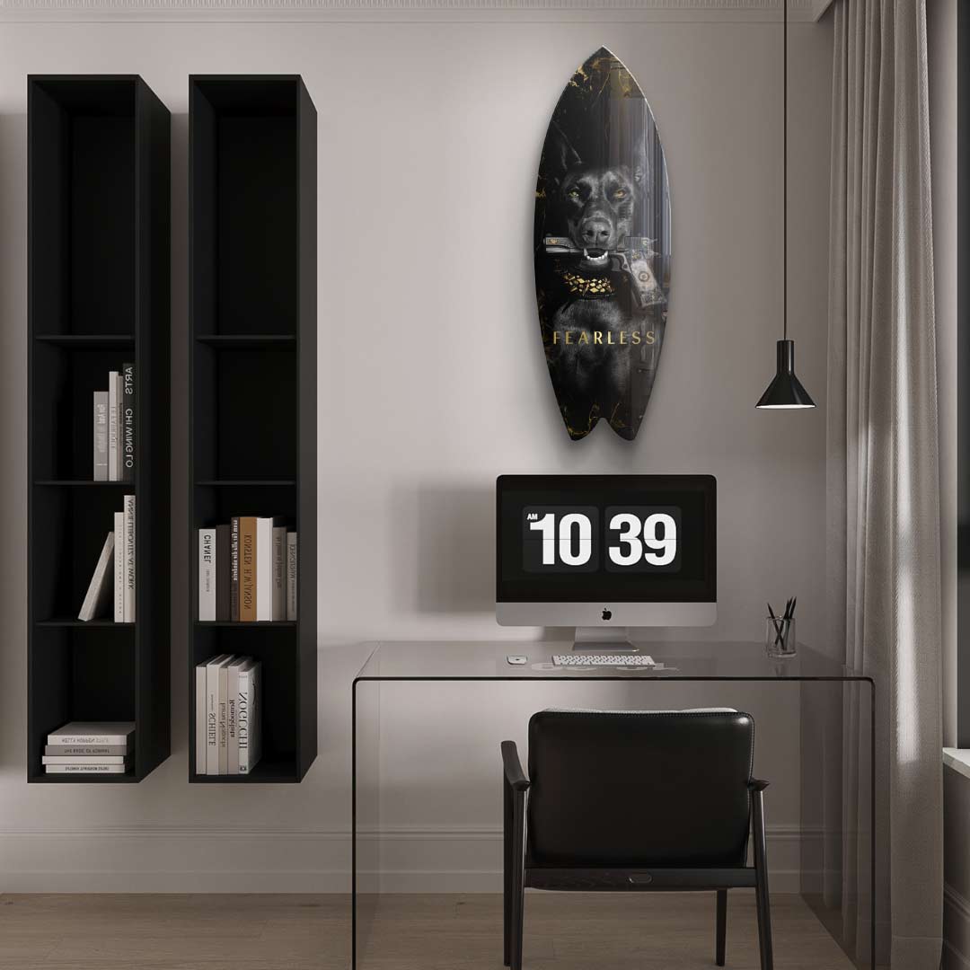 DOTCOMCANVAS 24K Feingold Bild Surfboard Luxury Dog - 24K Feingold