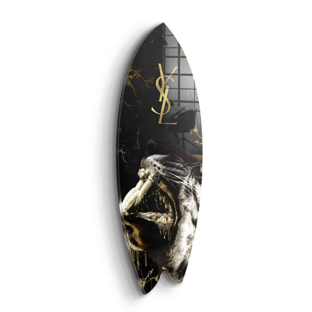DOTCOMCANVAS 24K Feingold Bild Surfboard Luxury Tiger - 24K Feingold