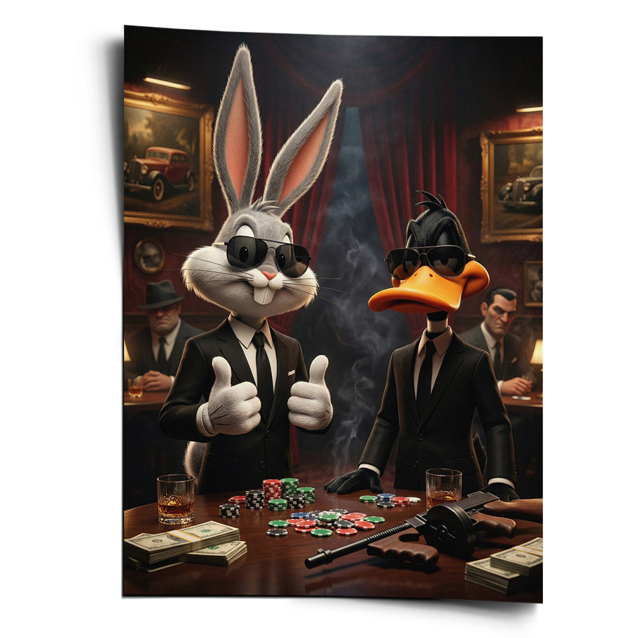 Casino Bunny and Duck - Poster – Vorderseite