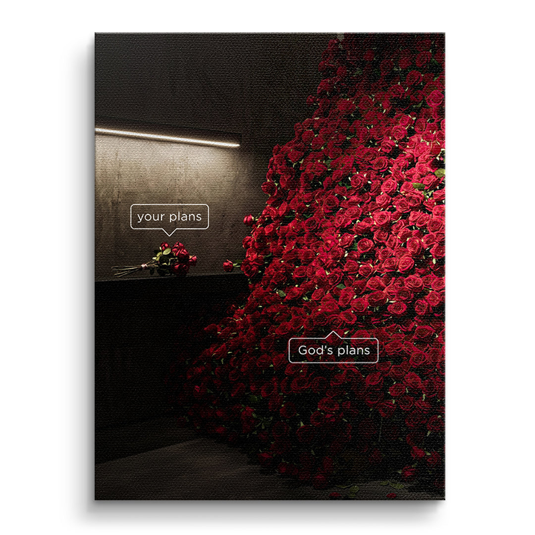 DOTCOMCANVAS Your Plans vs God's Plans Leinwandbild Vorderansicht ohne Rahmen