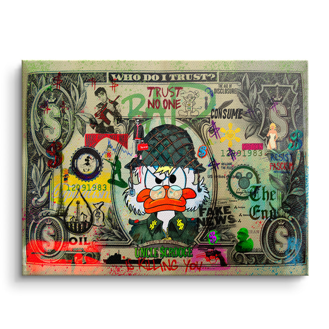 DOTCOMCANVAS TRUST NO ONE Leinwandbild Vorderansicht Ohne Rahmen