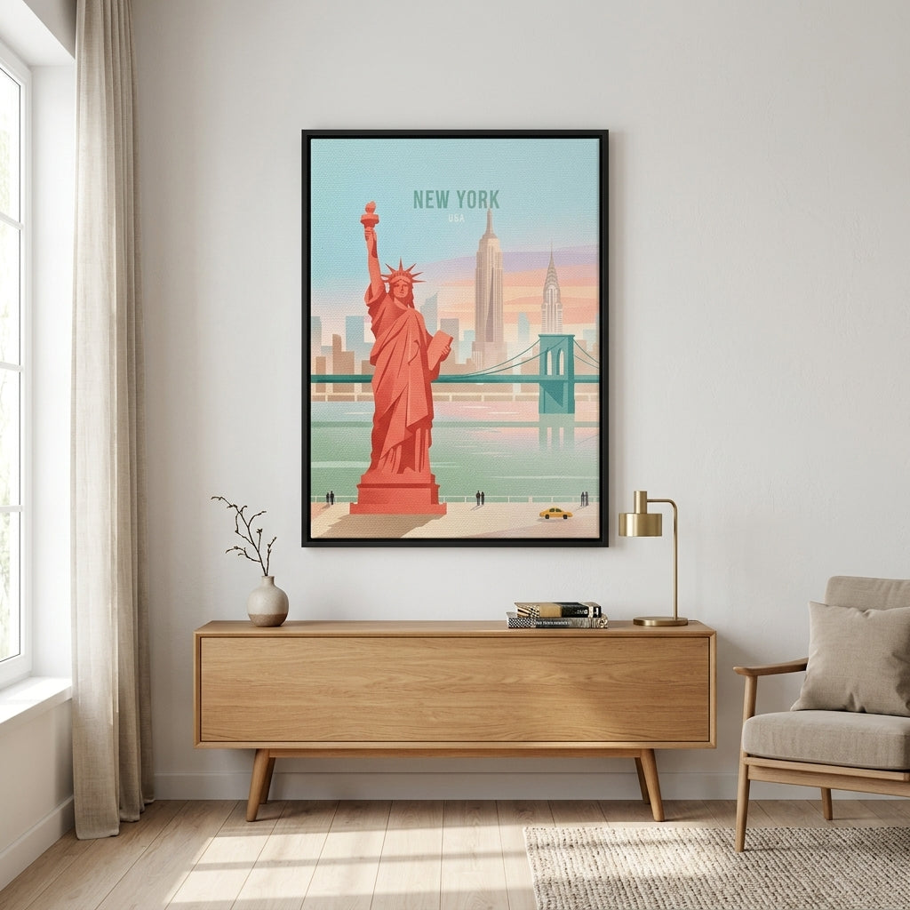 DOTCOMCANVAS® New York Leinwandbild im Wohnraum