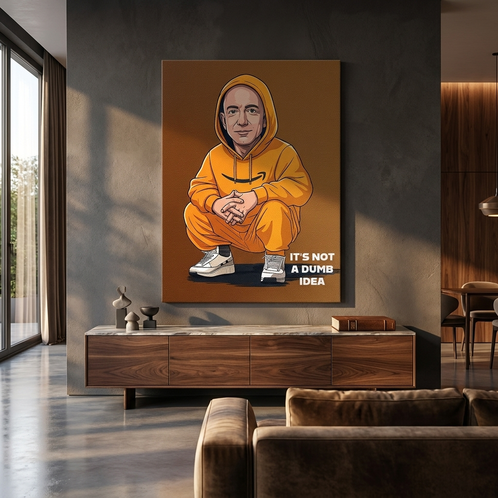 Jeff Bezos Swag Leinwandbild