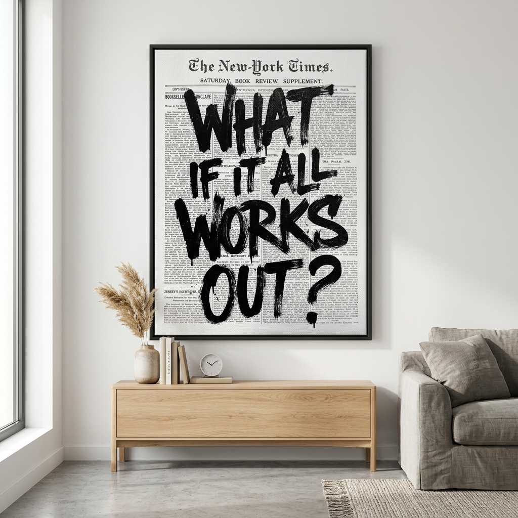What if it all works out Leinwandbild Room Mockup
