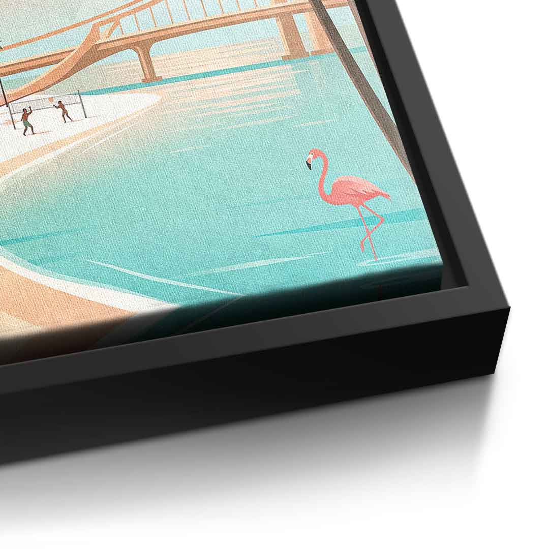 DOTCOMCANVAS Miami Leinwandbild Vorderansicht ohne Rahmen