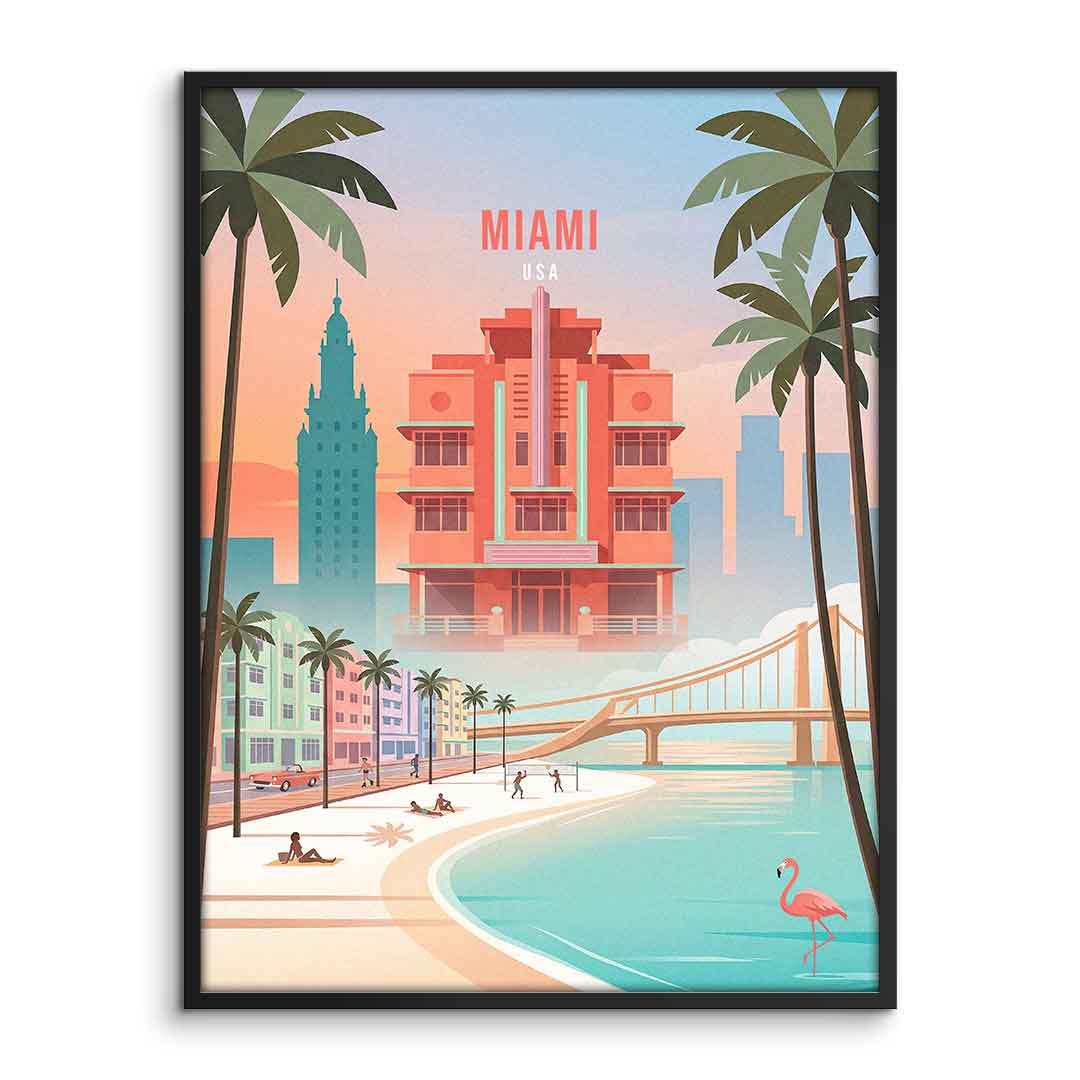 Miami Poster Frame-Vertical-Front