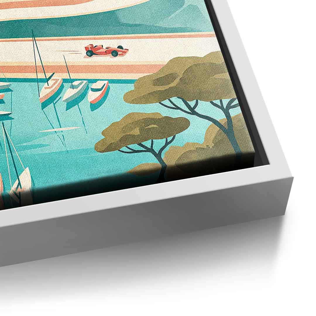 DOTCOMCANVAS Monte Carlo Leinwandbild Detail weiss