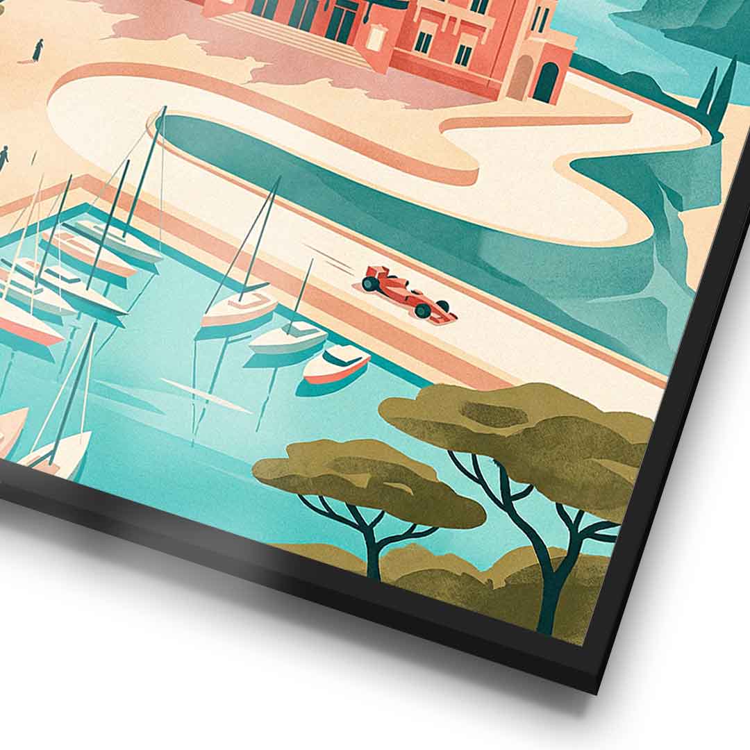 DOTCOMCANVAS Monte Carlo Poster Bilderrahmen Detail
