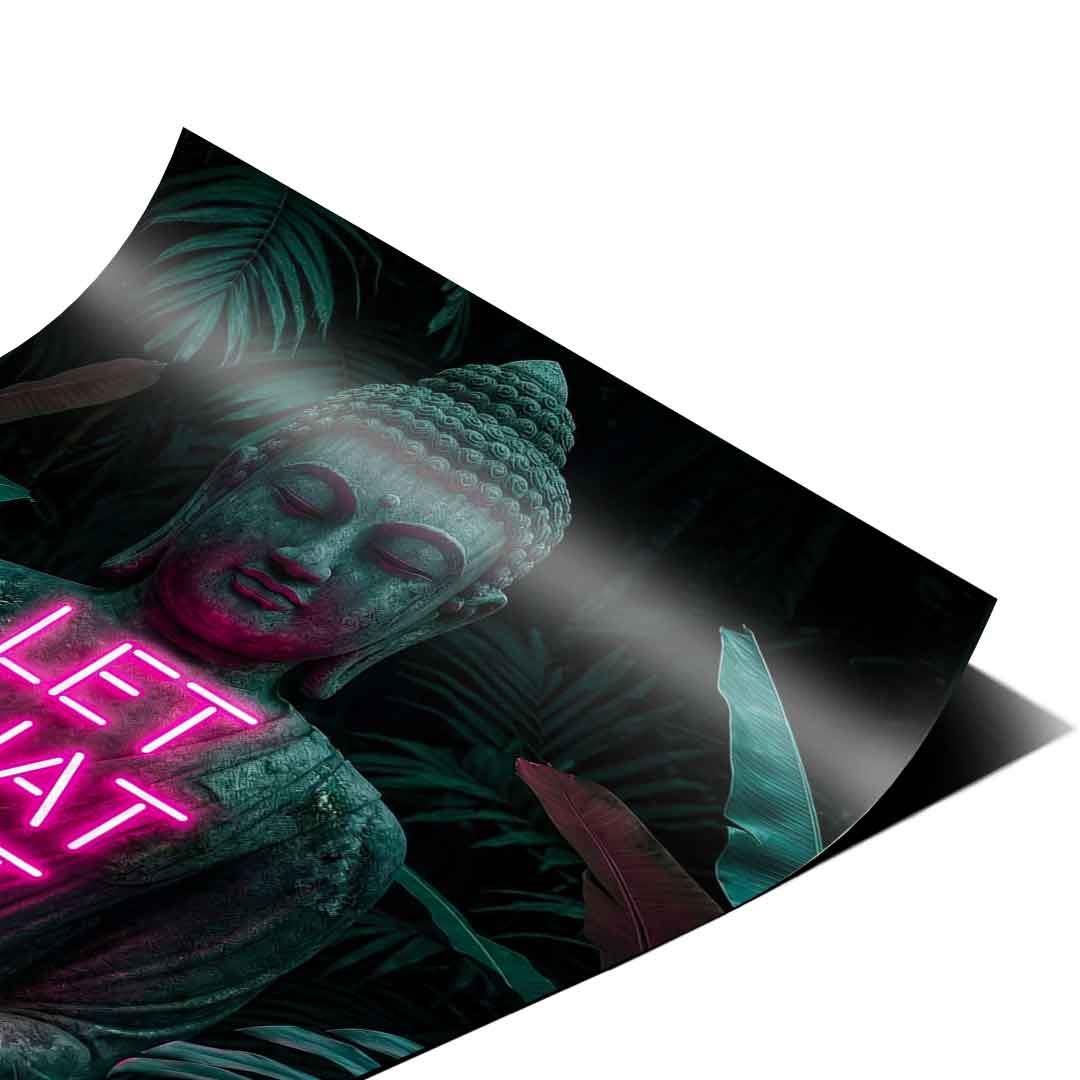 DOTCOMCANVAS® Buddah for Toilett Poster – Eckdetail Nahaufnahme