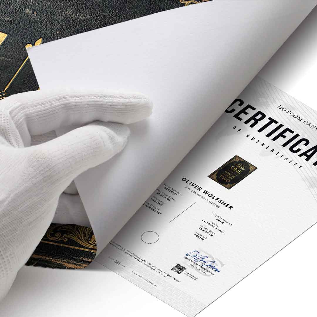 DOTCOMCANVAS® Rule Number One Poster – Echtheitszertifikat