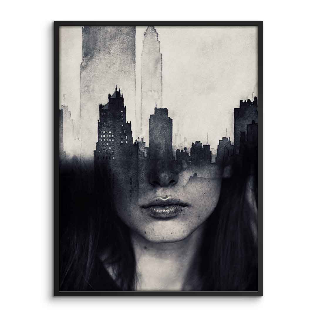 DOTCOMCANVAS® Mind game Poster – gerahmte Vorderansicht