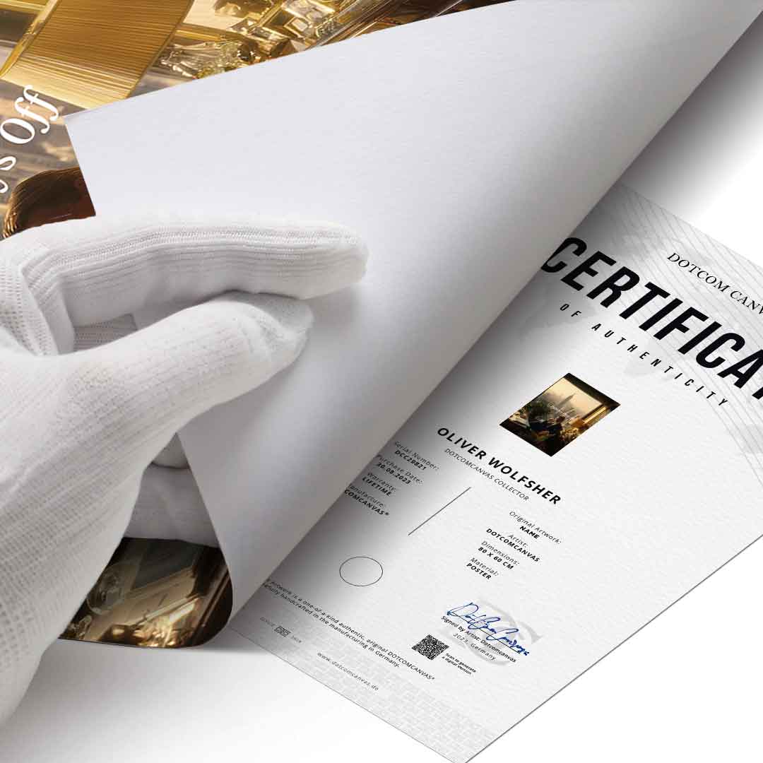 Patience Pays Off Poster Echtheitszertifikat DOTCOMCANVAS