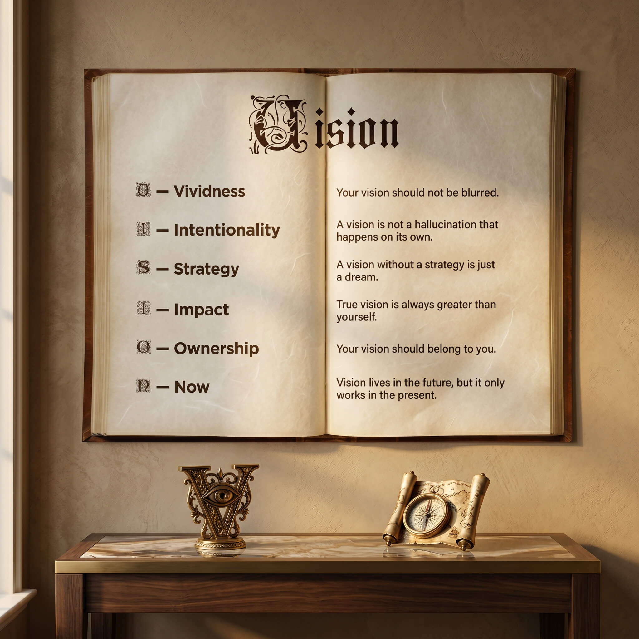 DOTCOMCANVAS® Vision Book Poster – im Raum