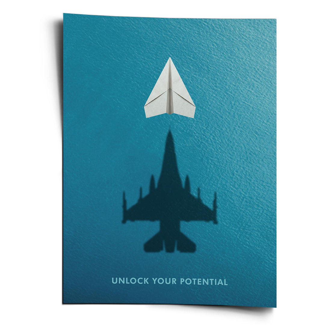 DOTCOMCANVAS Unlock Your Potential Poster Vorderansicht