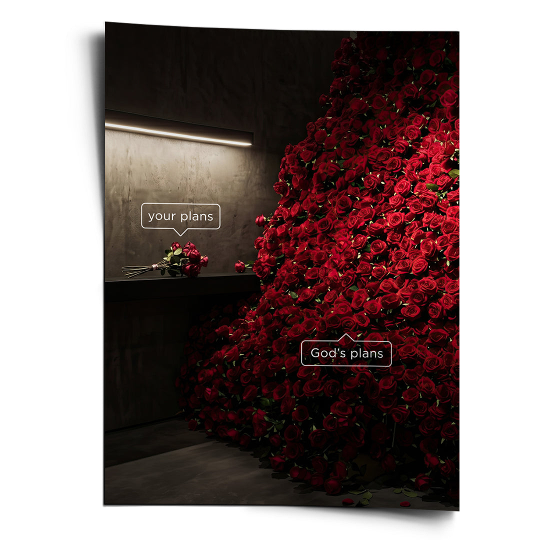 DOTCOMCANVAS Your Plans vs God's Plans Poster Vorderansicht