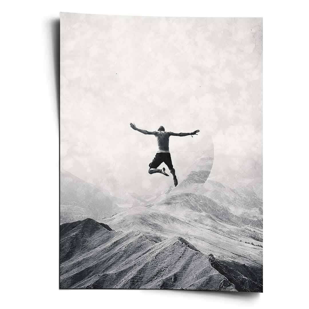DOTCOMCANVAS® Jump in with both feet Poster – Vorderansicht