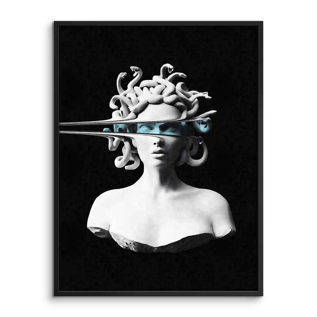 DOTCOMCANVAS® Portrait of Medusa Poster – gerahmte Vorderansicht