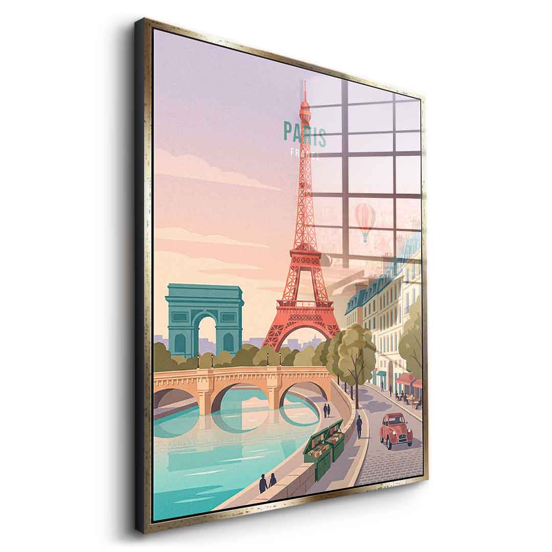 DOTCOMCANVAS Paris Acrylglasbild Detail gold