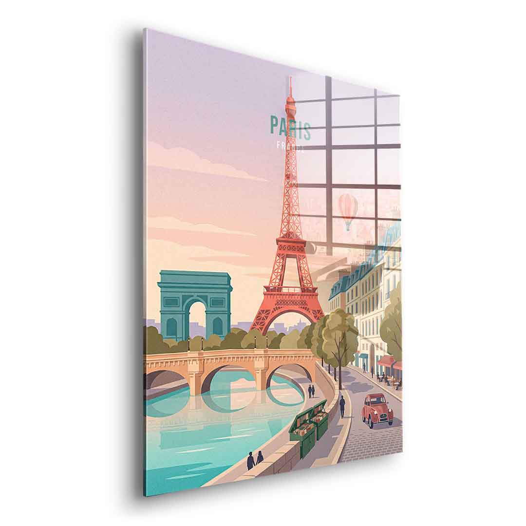 DOTCOMCANVAS Paris Acrylglasbild Echtheitszertifikat