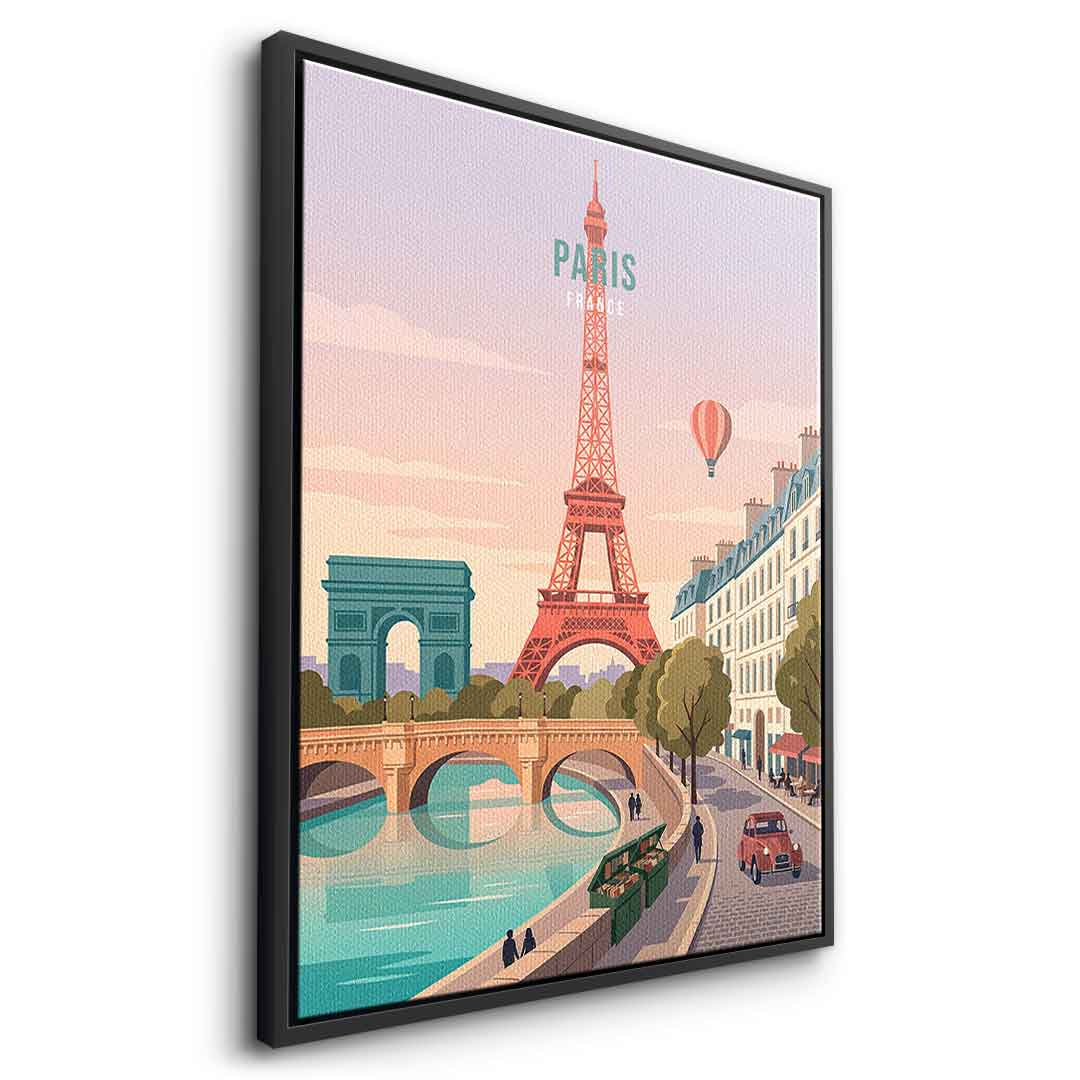 DOTCOMCANVAS Paris Leinwandbild Detail weiss