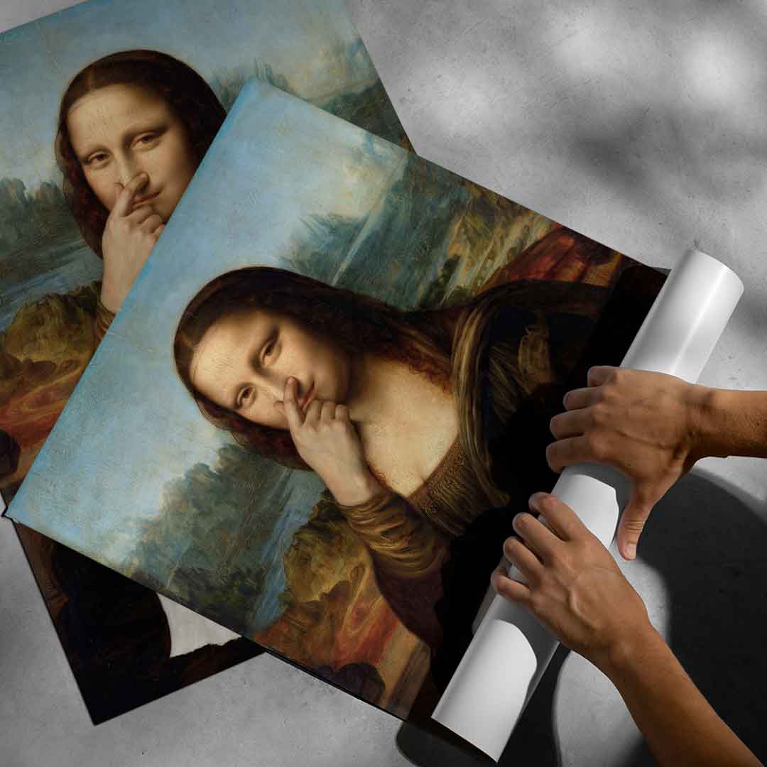 DOTCOMCANVAS Mona Lisa 1 for Toilett Poster Roll-up Ansicht