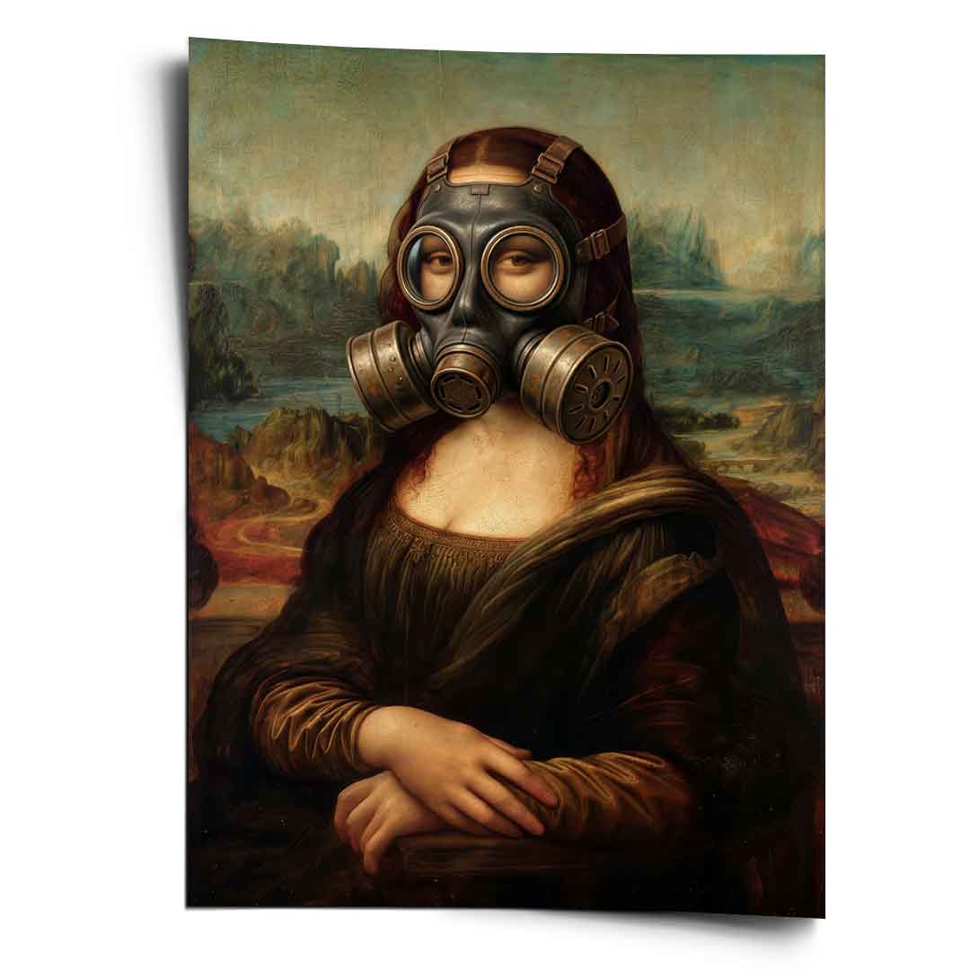 DOTCOMCANVAS Mona Lisa fürs WC 3 Poster - Vorderansicht