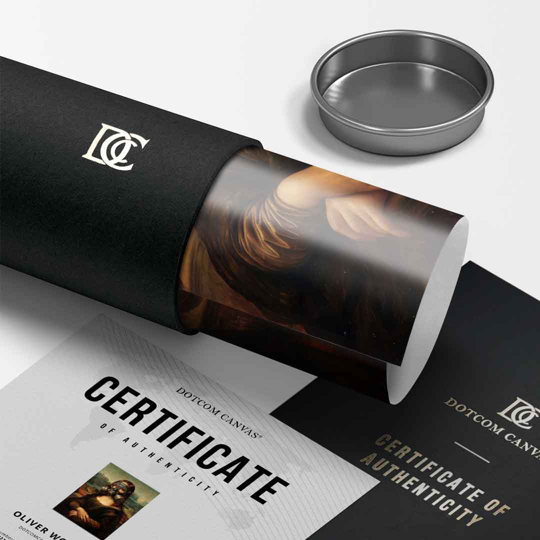 DOTCOMCANVAS Mona Lisa fürs WC 3 Poster - Tube-Verpackung